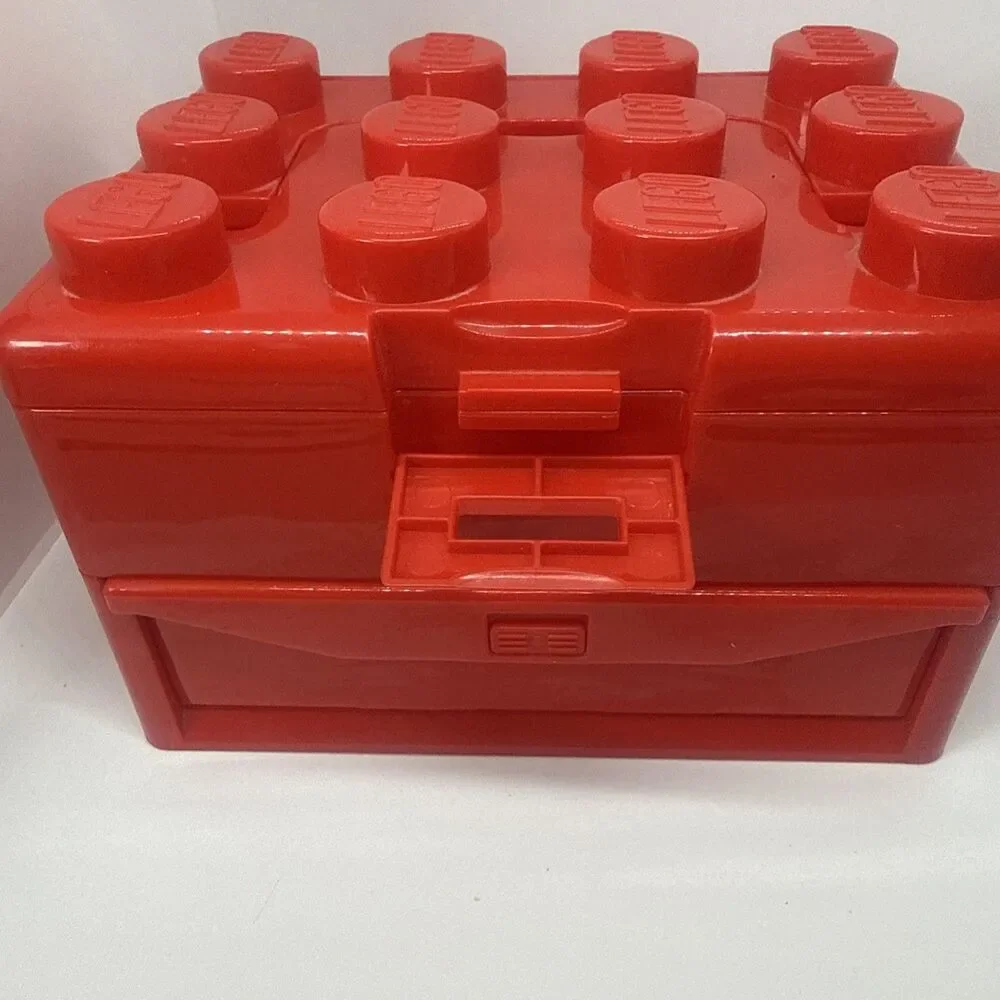 ICONIC Lego 2011 Red Brick Storage Carry Case Drawer & Handle (Retired)